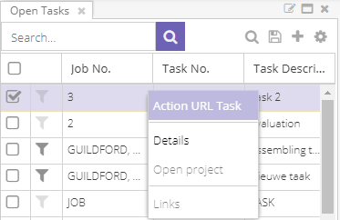 Action URI in the context menu