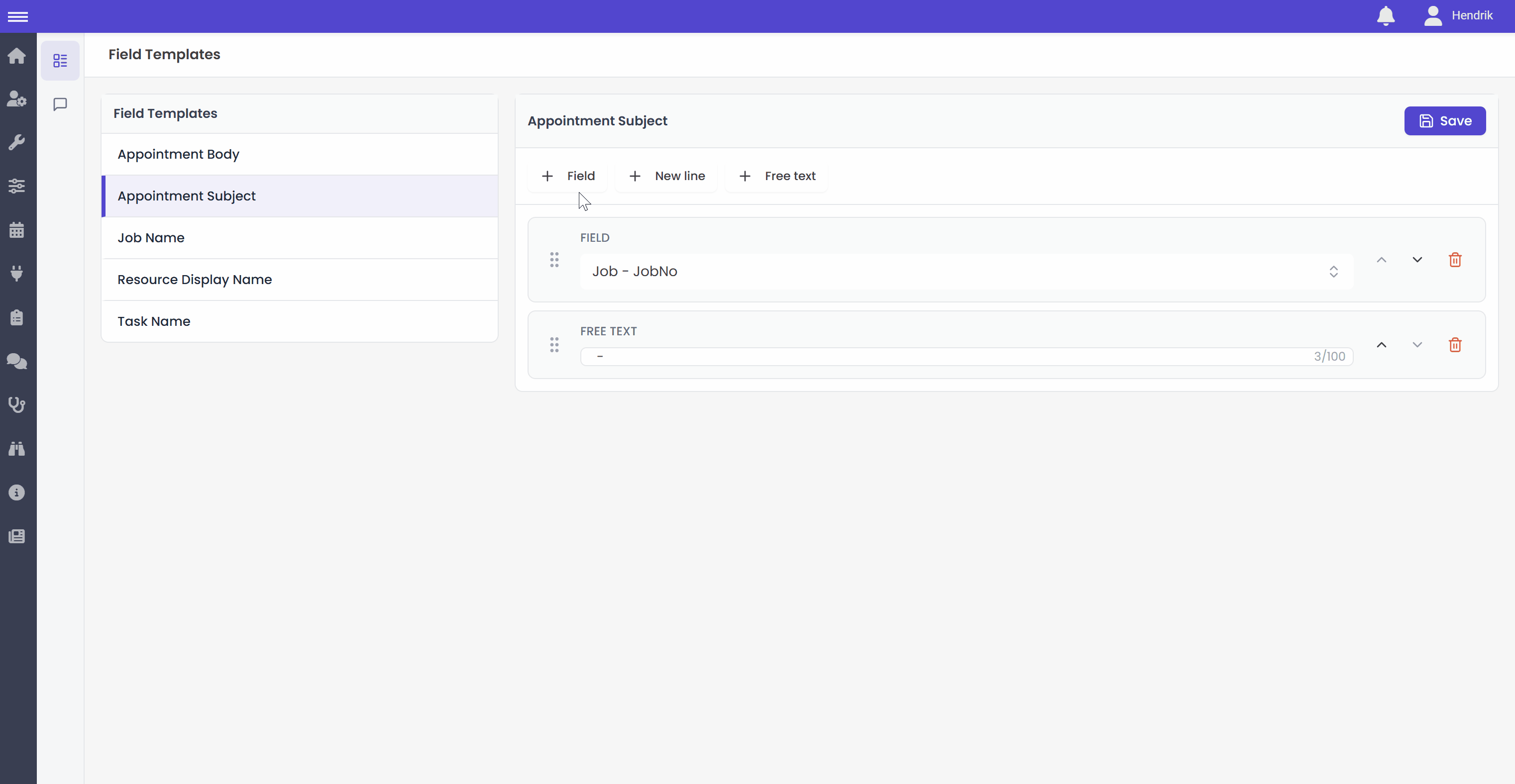 Field templates