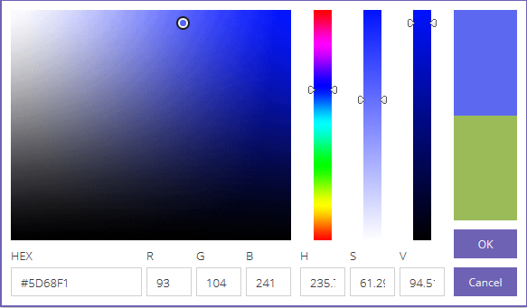 Indicator color picker