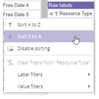 Sorting and filtering labels