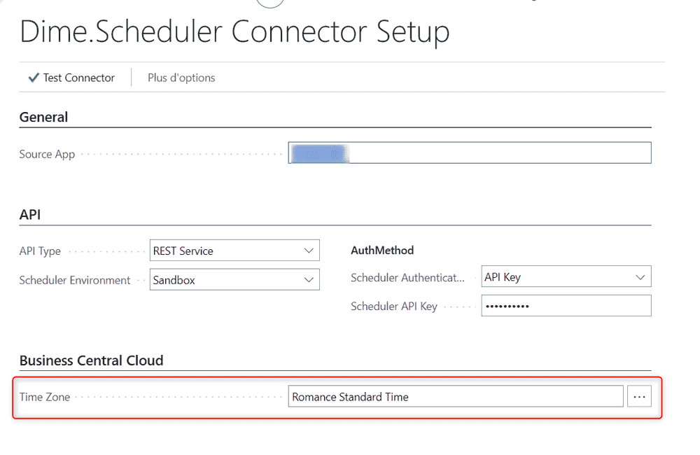 Dime.Scheduler FastTrack Wizard - Time Zone Configuration