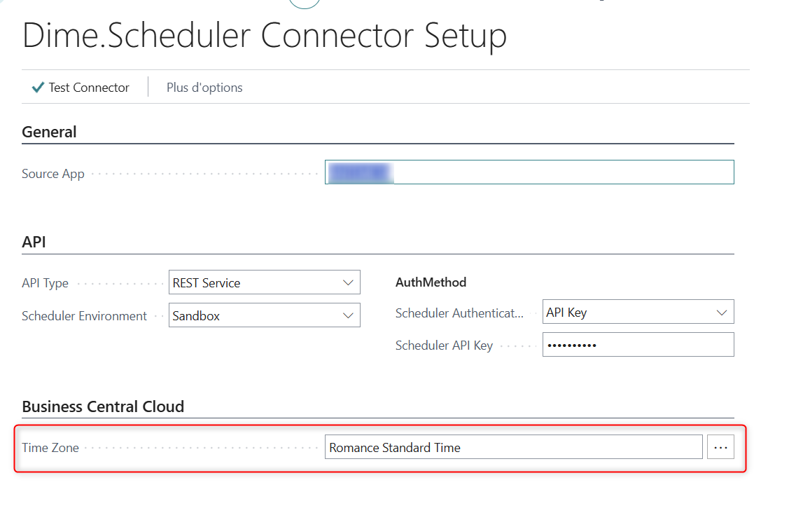 Dime.Scheduler FastTrack Wizard - Time Zone Configuration