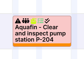 Tag badges on an appointment