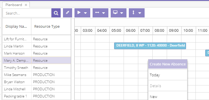 Create new absence in Dime.Scheduler