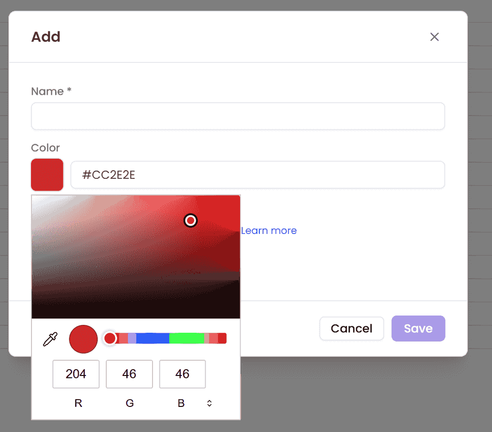 Indicator color picker