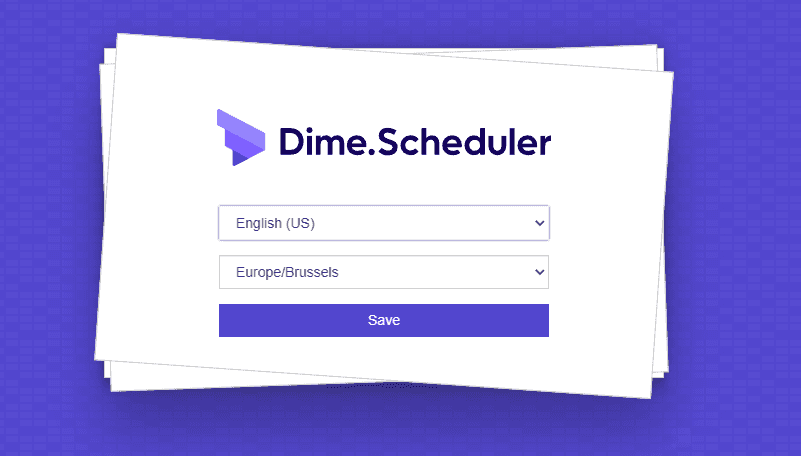 Pick a language and time zone on first login