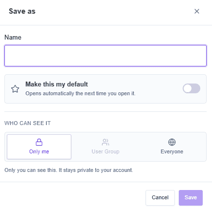 Save profile