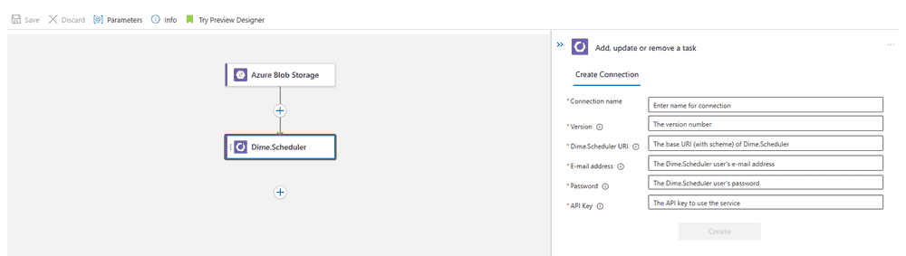 Azure Logic Apps connector for Dime.Scheduler
