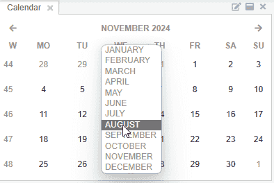 Month quick-jump