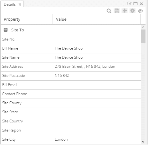 Details grid