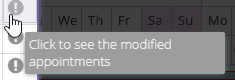 Modified linked appointment warning