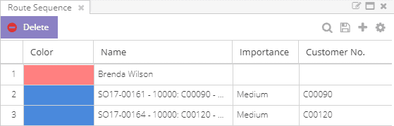 Route in grid