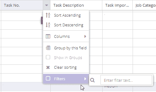 Text filter